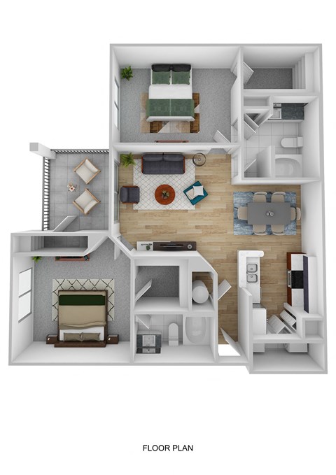 bedroom floor plan an in 3d